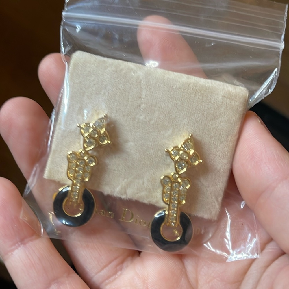 Christian Dior art deco tulip earrings